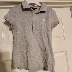 Polo by Ralph Lauren Girls Grey Polo Shirt